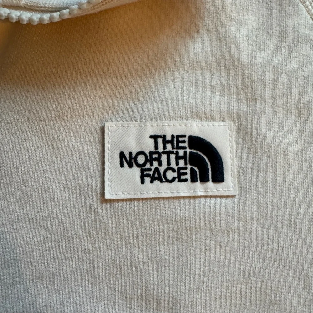 The North Face Cream Half Zip Pullover Sweatshirt Cotton Blend Women's Size M - Picture 4 of 8